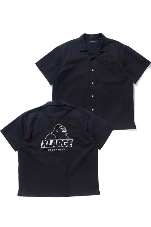 XLARGE エクストララージ 101231014003 S/S OG WORK SHIRT XLARGE ワークシャツ BLACK 正規通販 メンズ レディース