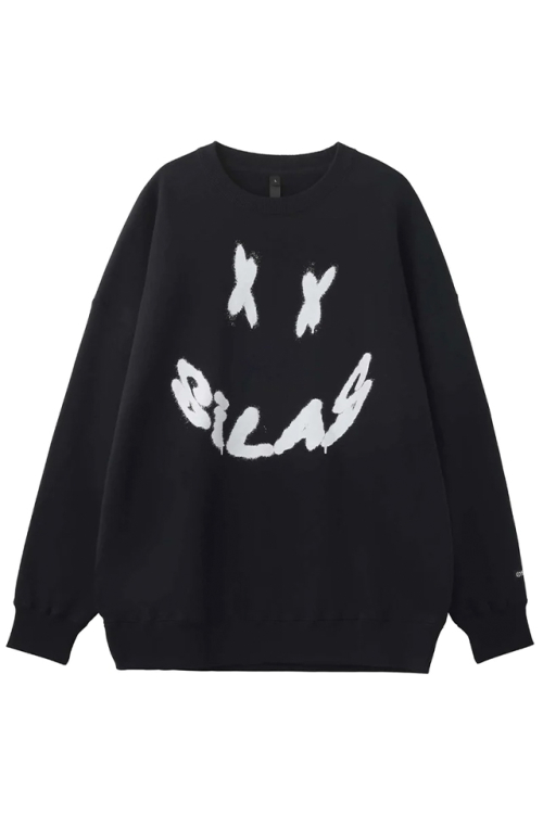 SILAS サイラス 110233012005 CROSS AND LOGO WIDE SWEATSHIRT SILAS スウェット BLACK 正規通販 メンズ
