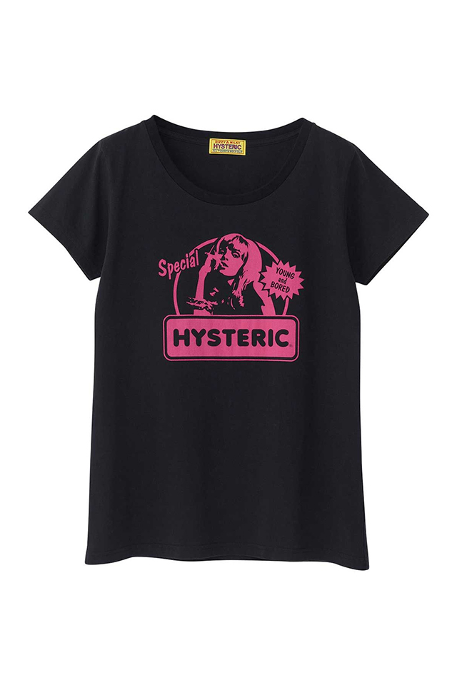 HYSTERIC GLAMOUR ヒステリックグラマー 01261CT19 HYS SPECIAL RECIPE Tシャツ BLACK 正規通販 レディース