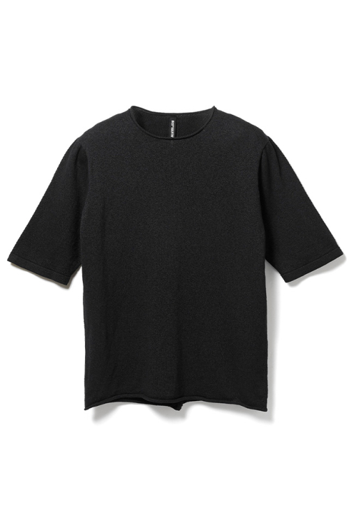 RIPVANWINKLE リップヴァンウィンクル RW-825 KNIT JERSEY-T ニットジャージーTシャツ BLACK 正規通販 メンズ 2026年3月31日入荷予定