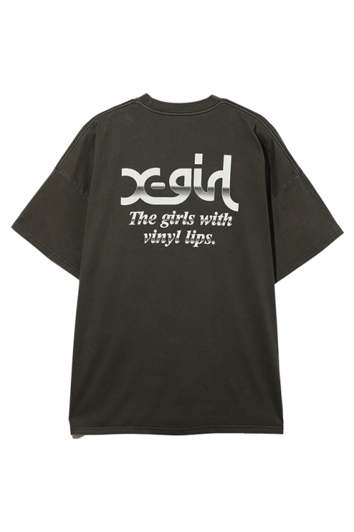 X-girl エックスガール 105242041002 GRADATION MILLS LOGO S/S BIG TEE DRESS Tシャツワンピース BLACK 正規通販 レディース