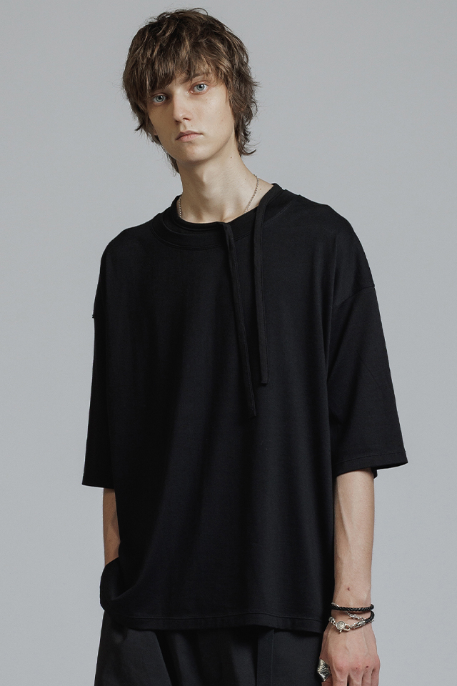 The Viridi-anne ザ ヴィリジアン VI-3987-01 SUPIMA COTTON S/S T-SHIRT スーピマ 半袖T BLACK 正規通販 メンズ