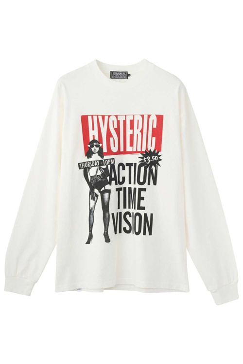 HYSTERIC GLAMOUR ヒステリックグラマー 02233CL01 HYSTERIC VISION Tシャツ WHITE 正規通販 メンズ