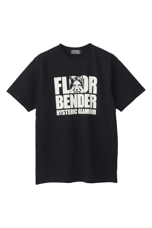 HYSTERIC GLAMOUR ヒステリックグラマー 02263CT09 FLOOR BENDER Tシャツ BLACK 正規通販 メンズ