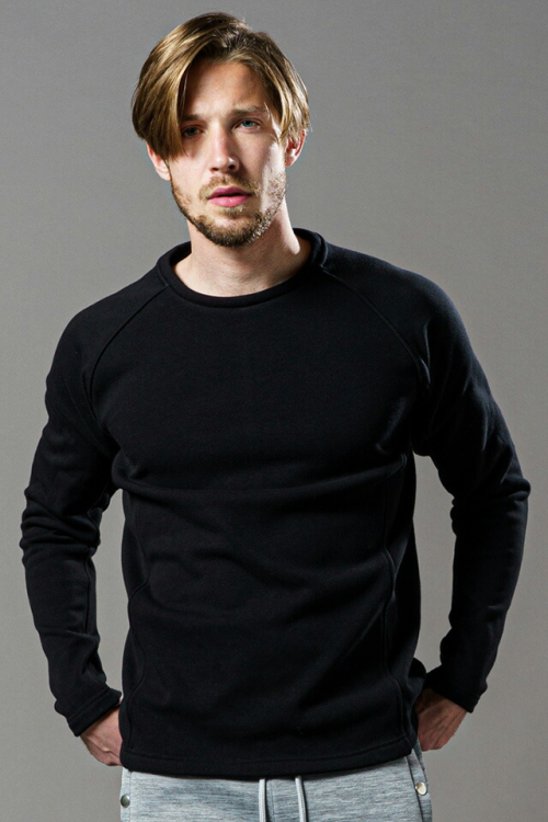 wjk ダヴルジェイケイ 7961 lj73a back boa raglan-T バックボアラグランカットソー BLACK 正規通販 メンズ