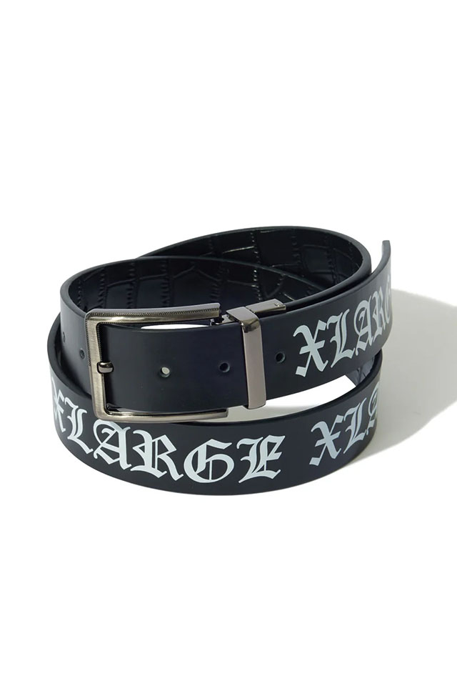 XLARGE エクストララージ 101254054001 REVERSIBLE LEATHER BELT リバーシブルレザーベルト BLACK 正規通販 メンズ レディース