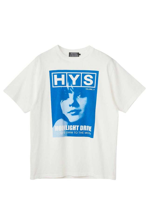 HYSTERIC GLAMOUR ヒステリックグラマー 02261CT03 MOONLIGHT DRIVE Tシャツ WHITE 正規通販 メンズ