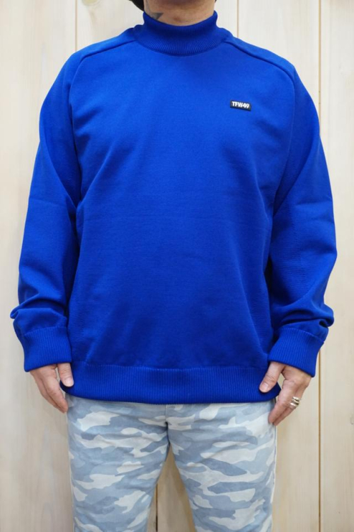 TFW49 T092220002 MOCK NECK KNIT モックネックニット BLUE 正規通販 メンズ ゴルフ