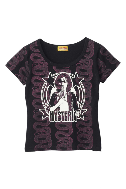 HYSTERIC GLAMOUR ヒステリックグラマー 01263CT03 BANANA GIRL チビTシャツ PINK 正規通販 レディース
