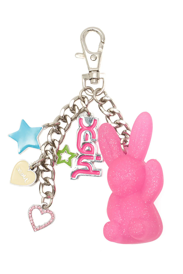X-girl エックスガール 105261054018 GUMMY BUNNY COLORFUL KEY CHARM キーホルダー PINK 正規通販 レディース