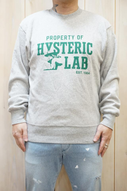 HYSTERIC GLAMOUR 02223CS07 HYSTERIC LAB スウェット TOP GRAY 正規通販 メンズ