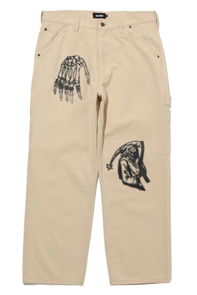 XLARGE エクストララージ 101234031005 GRAPHIC PAINTER PANTS XLARGE グラフィックペインターパンツ BEIGE 正規通販 メンズ レディース