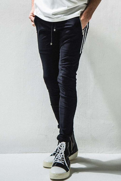 RESOUND CLOTHING リサウンドクロージング BAISIC-ST-009 Johnson LINE NYLON PT ジョンソンラインナイロンパンツ BKWH 正規通販 メンズ 2025年8月10日入荷予定