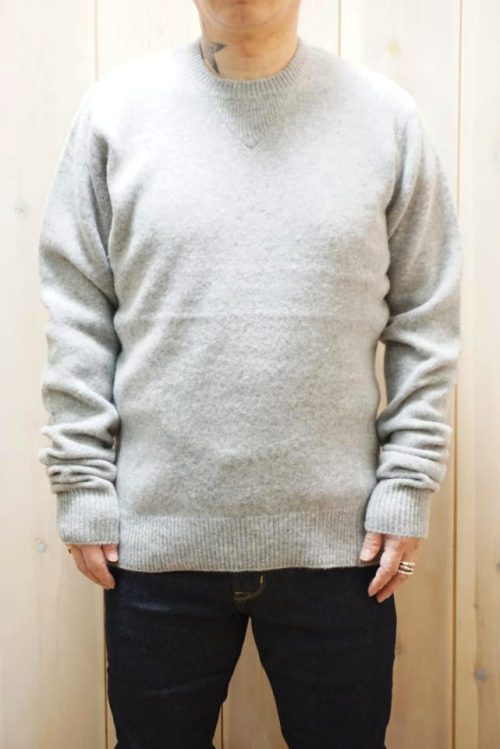 junhashimoto ジュンハシモト 1092320003 7GG CREW NECK KNIT クルーネックニット TOP L.GRAY 正規通販 メンズ