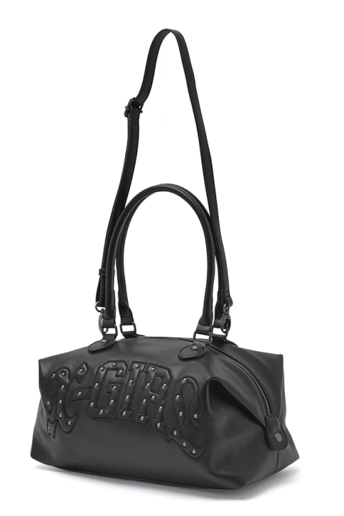 X-girl エックスガール 105261053007 STUDDED LOGO 2WAY BAG バッグ BLACK 正規通販 レディース
