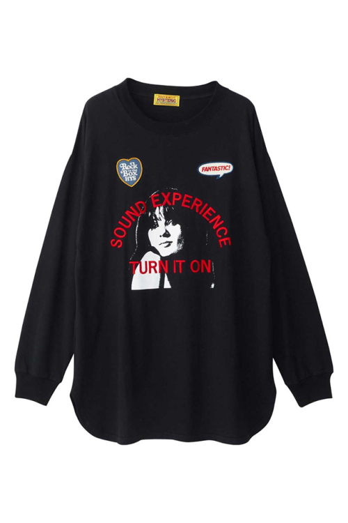 HYSTERIC GLAMOUR ヒステリックグラマー 01233CO03 TURN IT ON ワンピース BLACK 正規通販 レディース