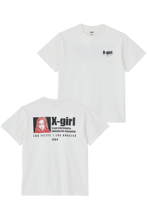 X-girl エックスガール 105232011020 ANONYMITY S/S TEE X-girl Tシャツ WHITE 正規通販 レディース