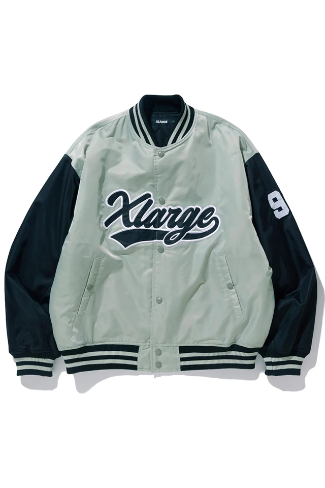 XLARGE エクストララージ 101231021009 BASEBALL LOGO VARSITY JACKET XLARGE バーシティジャケット GRAY 正規通販 メンズ レディース