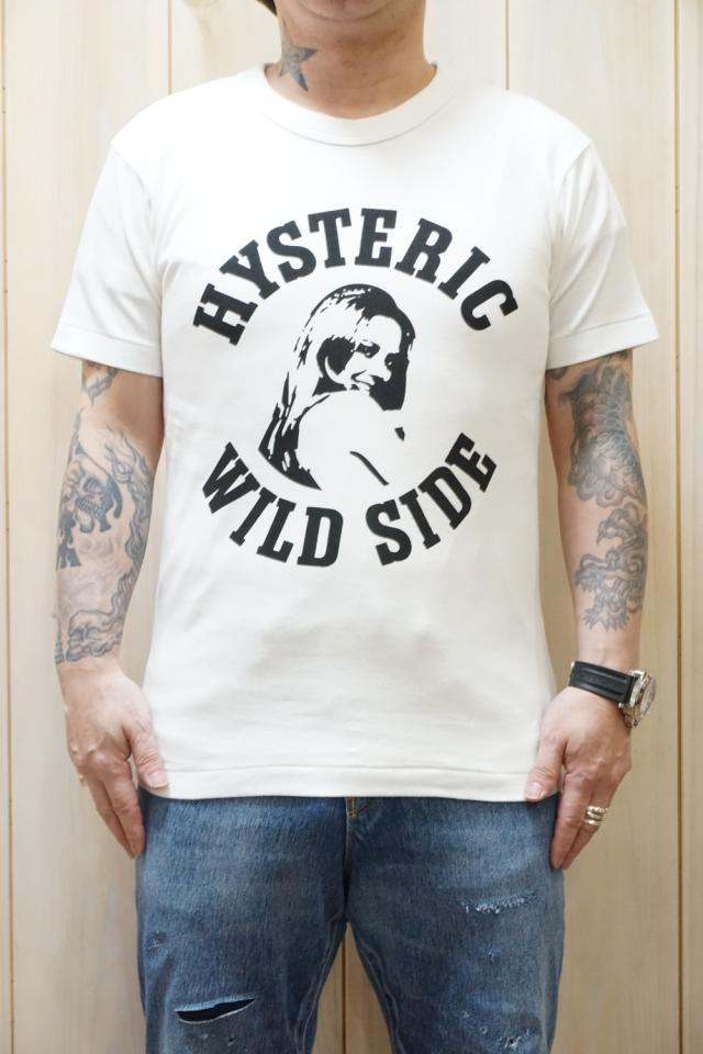 HYSTERIC GLAMOUR ヒステリックグラマー 02221CT31 HYS WILD SIDE Tシャツ WHITE 正規通販 メンズ