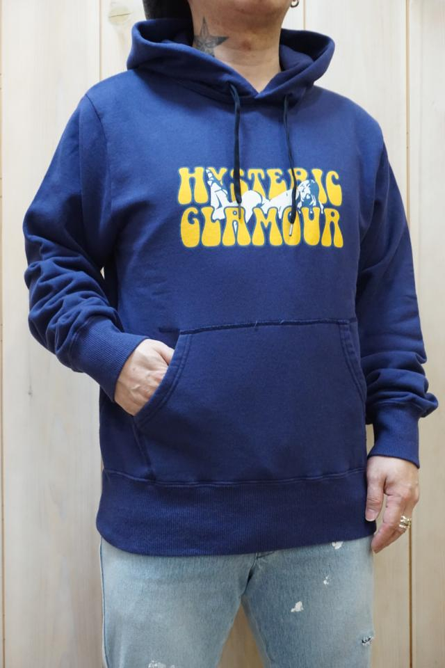 HYSTERIC GLAMOUR ヒステリックグラマー 02221CF03 JERRY LOGO ROOM パーカー NAVY 正規通販 メンズ