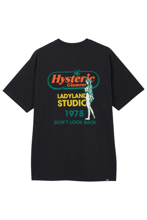 HYSTERIC GLAMOUR ヒステリックグラマー 02241CT21 LADYLAND STUDIO Tシャツ BLACK 正規通販 メンズ