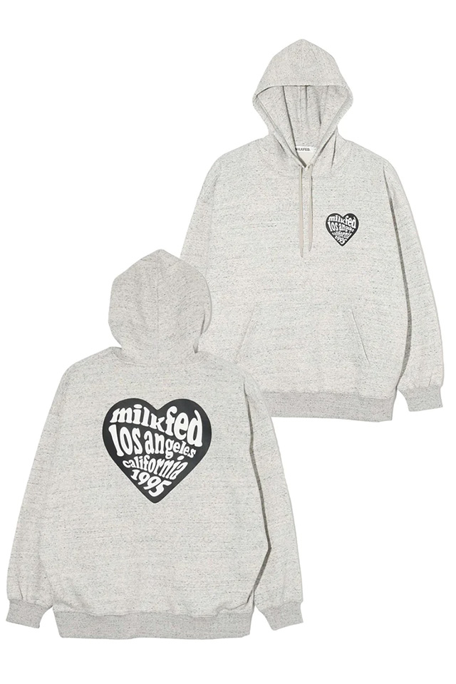 MILKFED. ミルクフェド 103234012010 LOGO IN HEART SWEAT HOODIE MILKFED. パーカー MULTI 正規通販 レディース