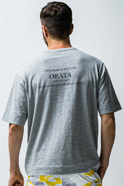 ORATA オラータ OR1-T-003 vintage crew T プリントTシャツ GRAY 正規通販 メンズ