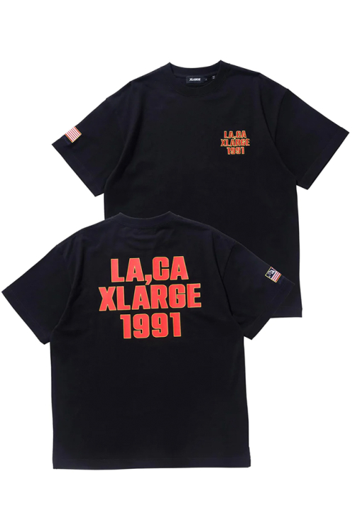 XLARGE エクストララージ 101232011016 LOCAL LOGO S/S TEE XLARGE Tシャツ BLACK 正規通販 メンズ レディース