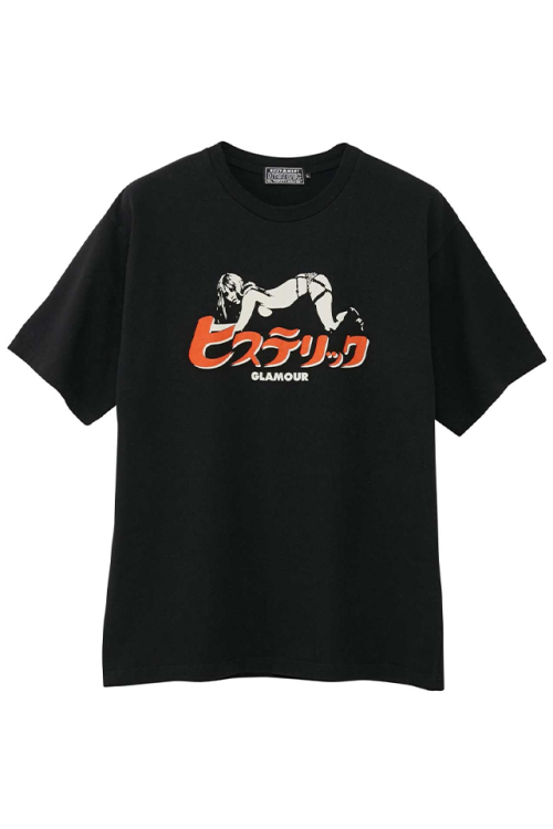 HYSTERIC GLAMOUR ヒステリックグラマー 02231CT08 ヒステリックコミック Tシャツ BLACK 正規通販 メンズ