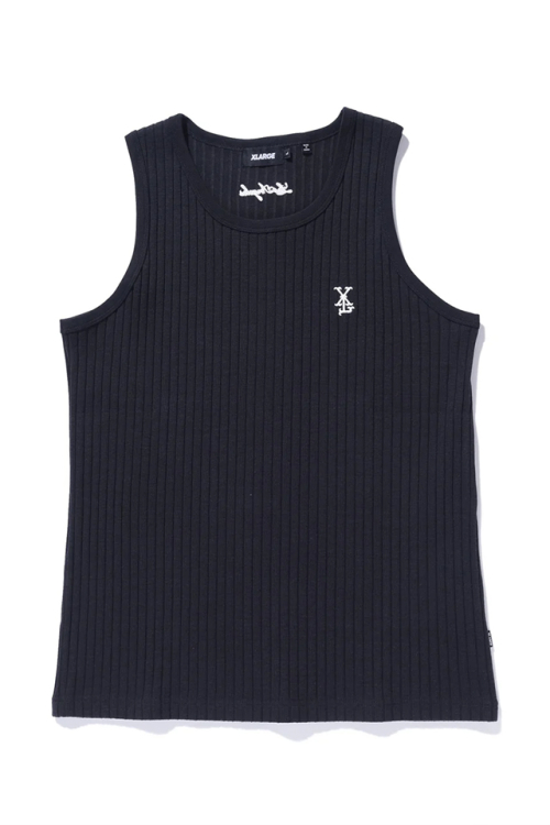 XLARGE エクストララージ 101262013009 DROP NEEDLE RIB TANK TOP タンクトップ BLACK 正規通販 メンズ レディース