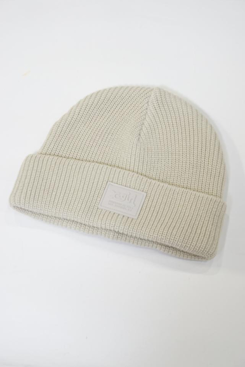 X-girl エックスガール 105232051007 RUBBER PATCH KNIT CAP X-girl ニットキャップ BEIGE 正規通販 レディース