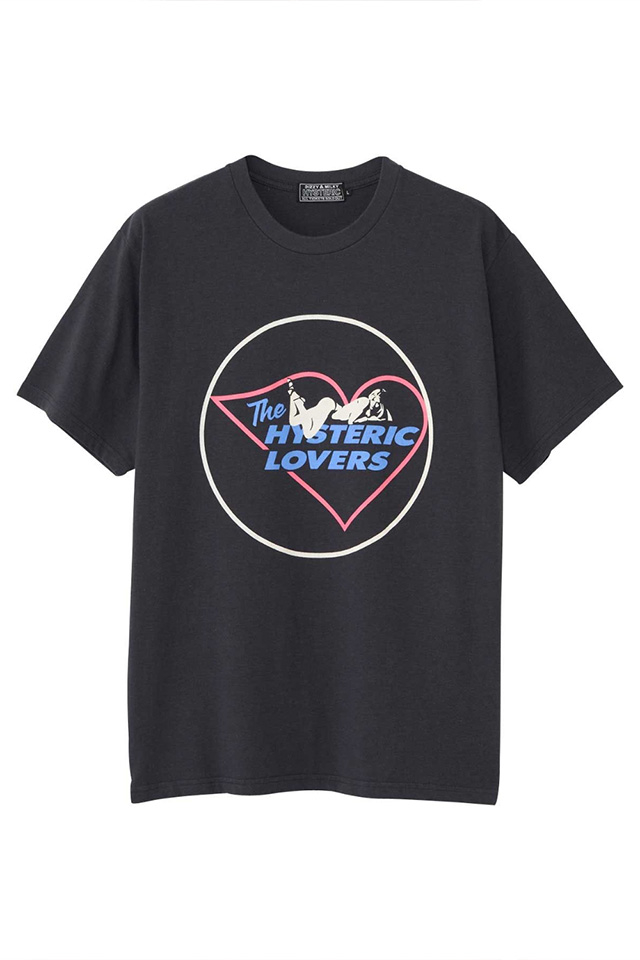 HYSTERIC GLAMOUR ヒステリックグラマー 02251CT21 HYSTERIC LOVERS Tシャツ BLACK 正規通販 メンズ