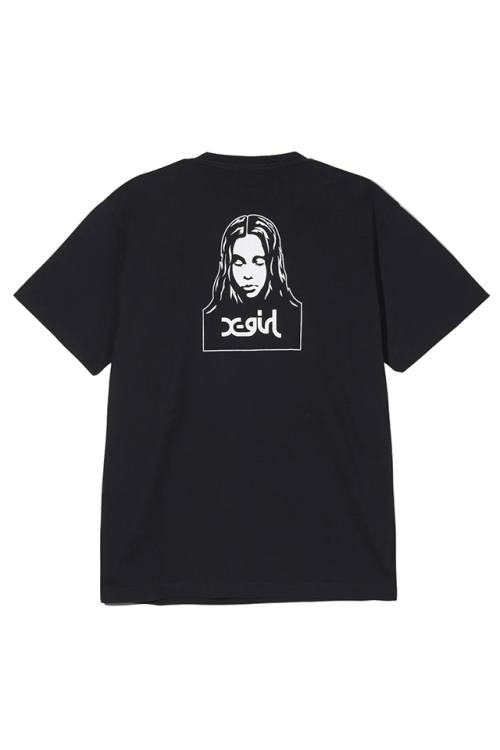 X-girl エックスガール 105241011025 FACE S/S TEE X-girl Tシャツ BLACK 正規通販 レディース