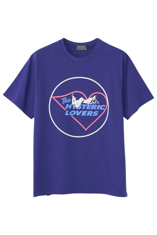 HYSTERIC GLAMOUR ヒステリックグラマー 02251CT21 HYSTERIC LOVERS Tシャツ PURPLE 正規通販 メンズ