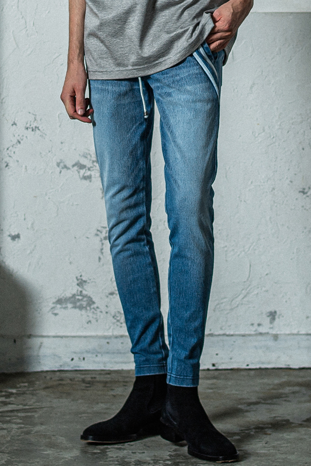 RESOUND CLOTHING  リサウンドクロージング RC35-ST-014D EX denim jersey EDGE PT デニムジャージエッジパンツ LIND 正規通販 メンズ
