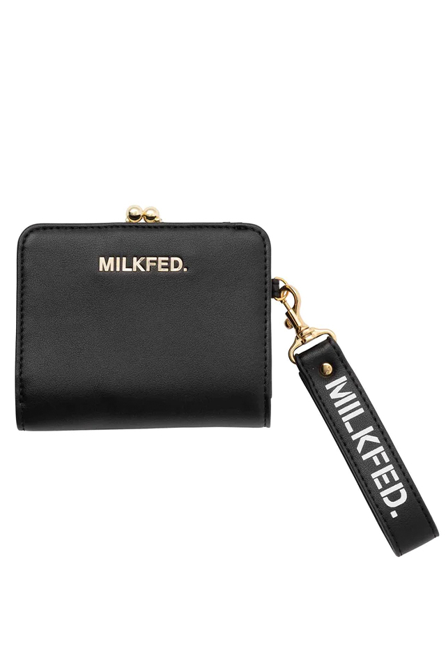 MILKFED. ミルクフェド SOLID COLOR BI-FOLD WALLET MILKFED. 二つ折り財布 BLACK 103224054014 正規通販 レディース