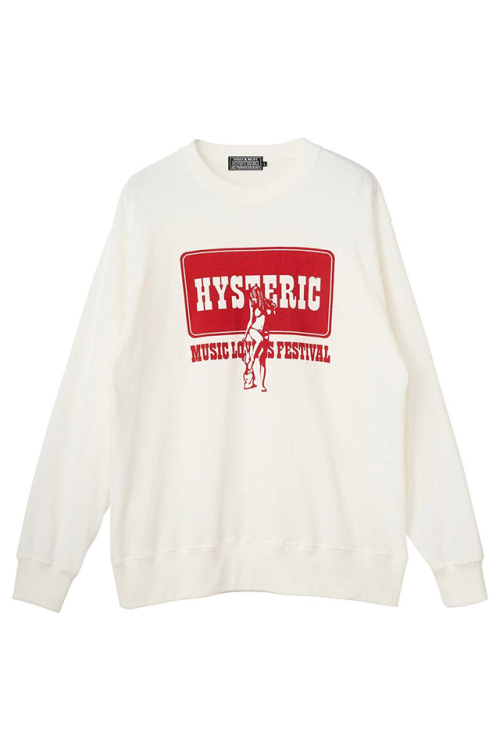 HYSTERIC GLAMOUR ヒステリックグラマー 02261CL05 MUSIC LOVERS FESTIVAL Tシャツ WHITE 正規通販 メンズ