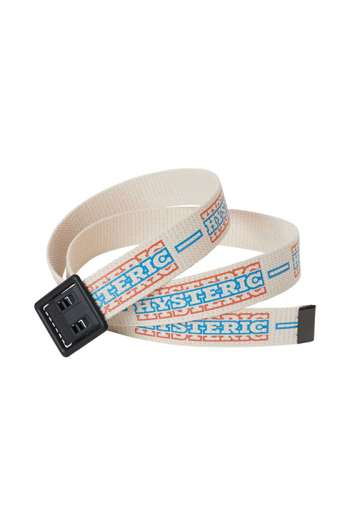 HYSTERIC GLAMOUR ヒステリックグラマー 02253QE01 STRIPE LOGO テープベルト WHITE 正規通販 メンズ レディース