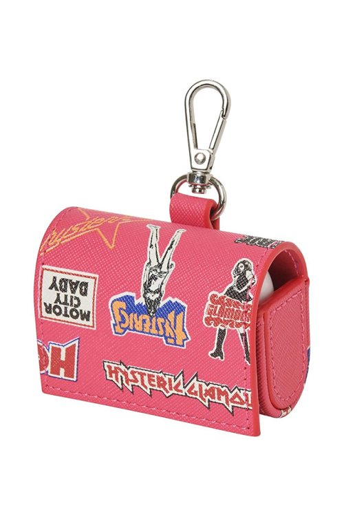 HYSTERIC GLAMOUR ヒステリックグラマー 01263QG05 ROCK CITY柄 AirPodsProケース PINK 正規通販 レディース メンズ