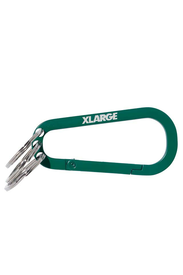 XLARGE エクストララージ 101221054002 STANDARD LOGO KEYRING CARABINER XLARGE キーリングカラビナ GREEN 正規通販 メンズ レディース