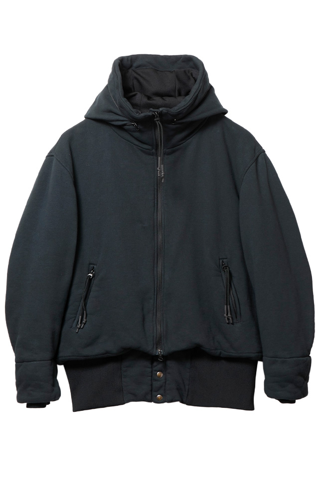 RIPVANWINKLE リップヴァンウィンクル RB-814 STAND HOODIE スタンドフーディ DUST BLACK 正規通販 メンズ 2026年9月30日入荷予定