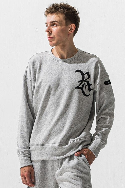 RESOUND CLOTHING リサウンドクロージング RC42-C-005 RC velours fleece drop trainer ベロアフリースドロップトレーナー GRAY 正規通販 メンズ 2026年11月20日入荷予定