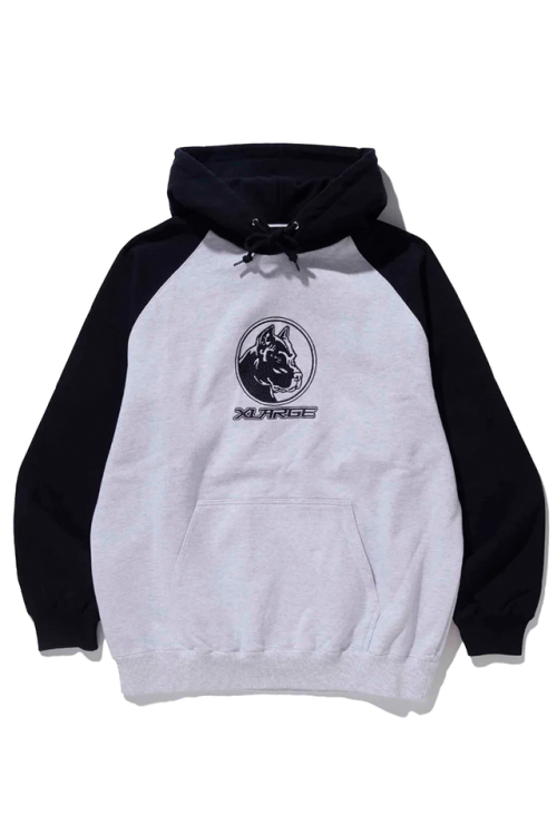 XLARGE エクストララージ 101233012004 PITBULL RAGLAN HOODED SWEATSHIRT XLARGE ラグランパーカー BLACK 正規通販 メンズ レディース