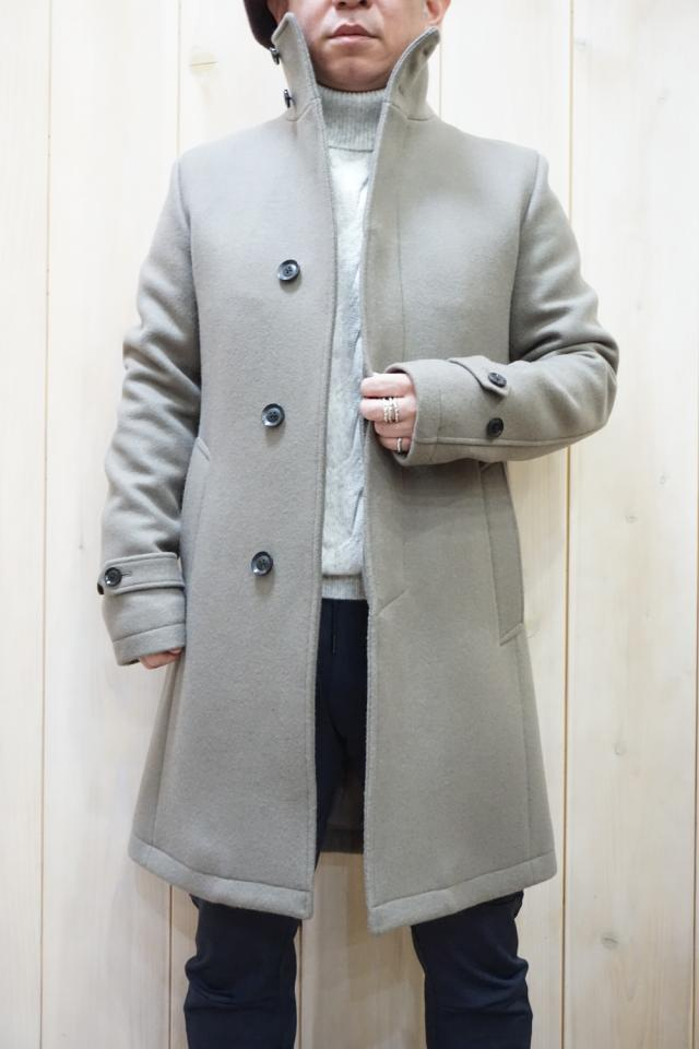 junhashimoto ジュンハシモト 1012120004 STANDCOLLAR COAT スタンドカラーコート GREIGE 正規通販 メンズ