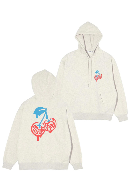 MILKFED. ミルクフェド 103234012014 MELTY CHERRY SWEAT HOODIE MILKFED. パーカー OATMEAL 正規通販 レディース