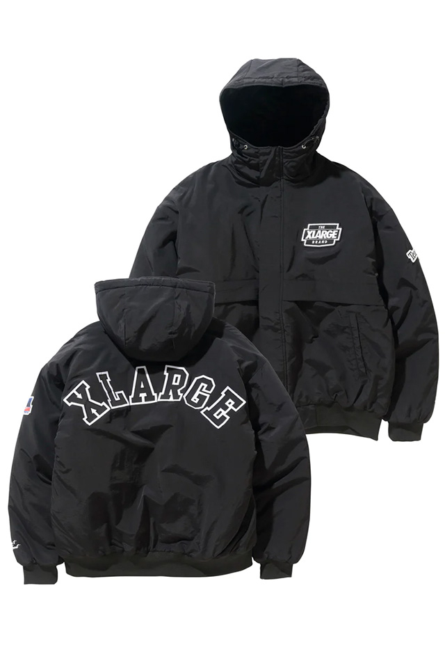 XLARGE エクストララージ 101233021006 NYLON PUFFER JACKET XLARGE ナイロンパファージャケット BLACK 正規通販 メンズ レディース