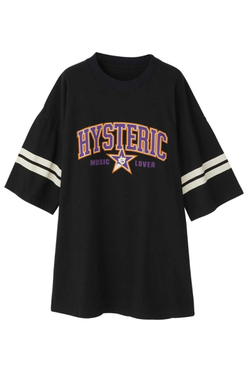 HYSTERIC GLAMOUR ヒステリックグラマー 01241CO01 SOUND COLLEGE ワンピース BLACK 正規通販 レディース