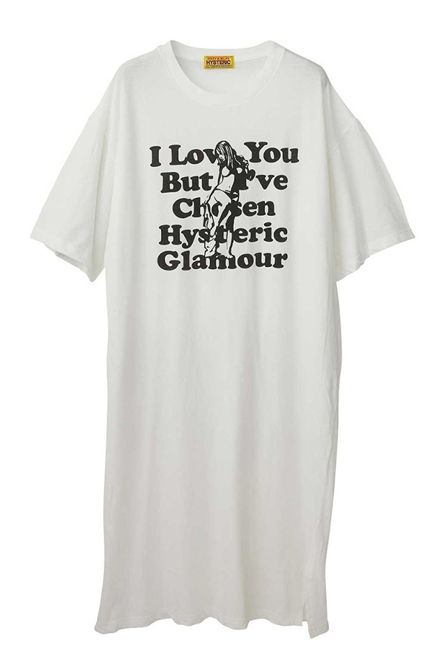 HYSTERIC GLAMOUR ヒステリックグラマー 01232CO04 I LOVE HG ワンピース WHITE 正規通販 レディース