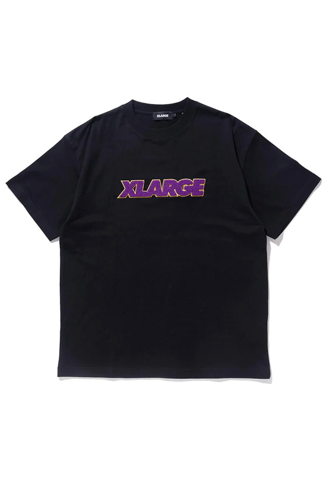 XLARGE エクストララージ 101232011023 CHENILLE STANDARD LOGO S/S TEE XLARGE Tシャツ BLACK 正規通販 メンズ レディース