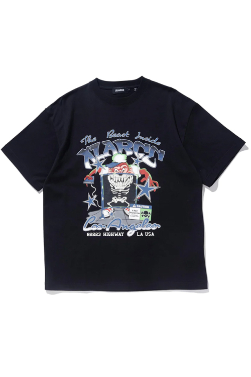 XLARGE エクストララージ 101232011036 THE BEAST INSIDE S/S TEE XLARGE Tシャツ BLACK 正規通販 メンズ レディース